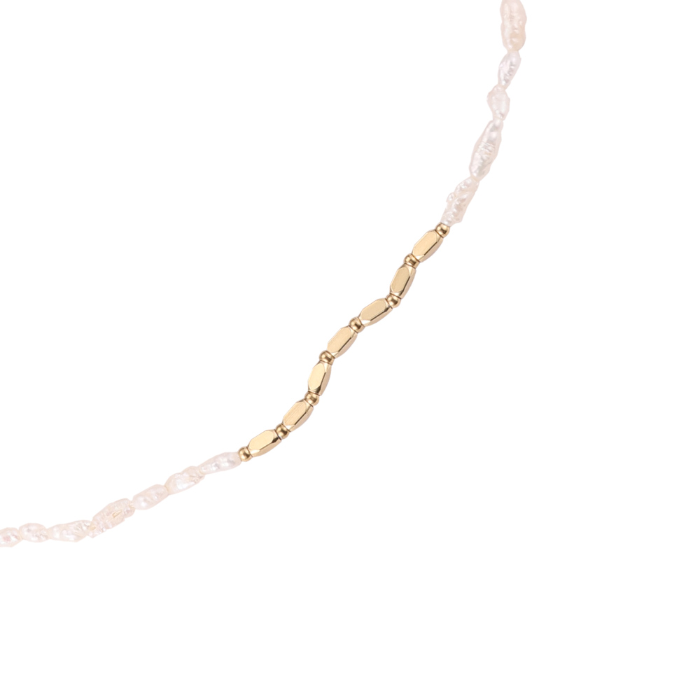 Pearl Krispies Stainless Steel Necklace