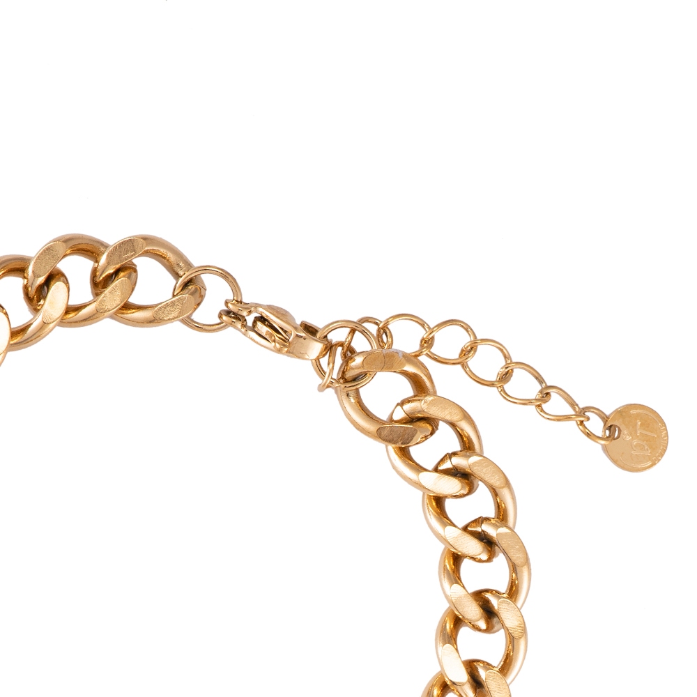 'Beautiful, Independent, Strong' Hexagon Chain Edelstahl Armband