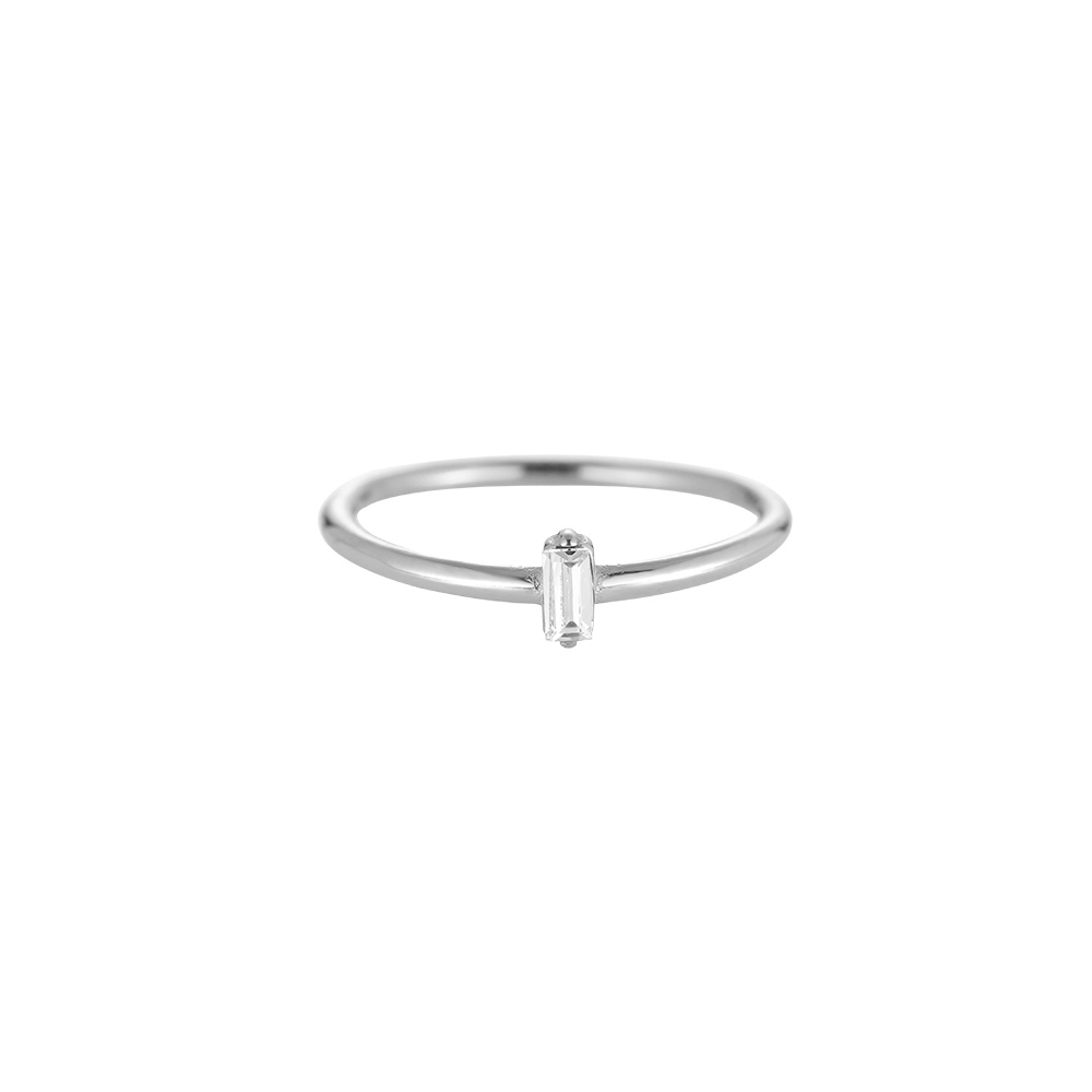 Betty Slim Cube Stainless Steel Ring