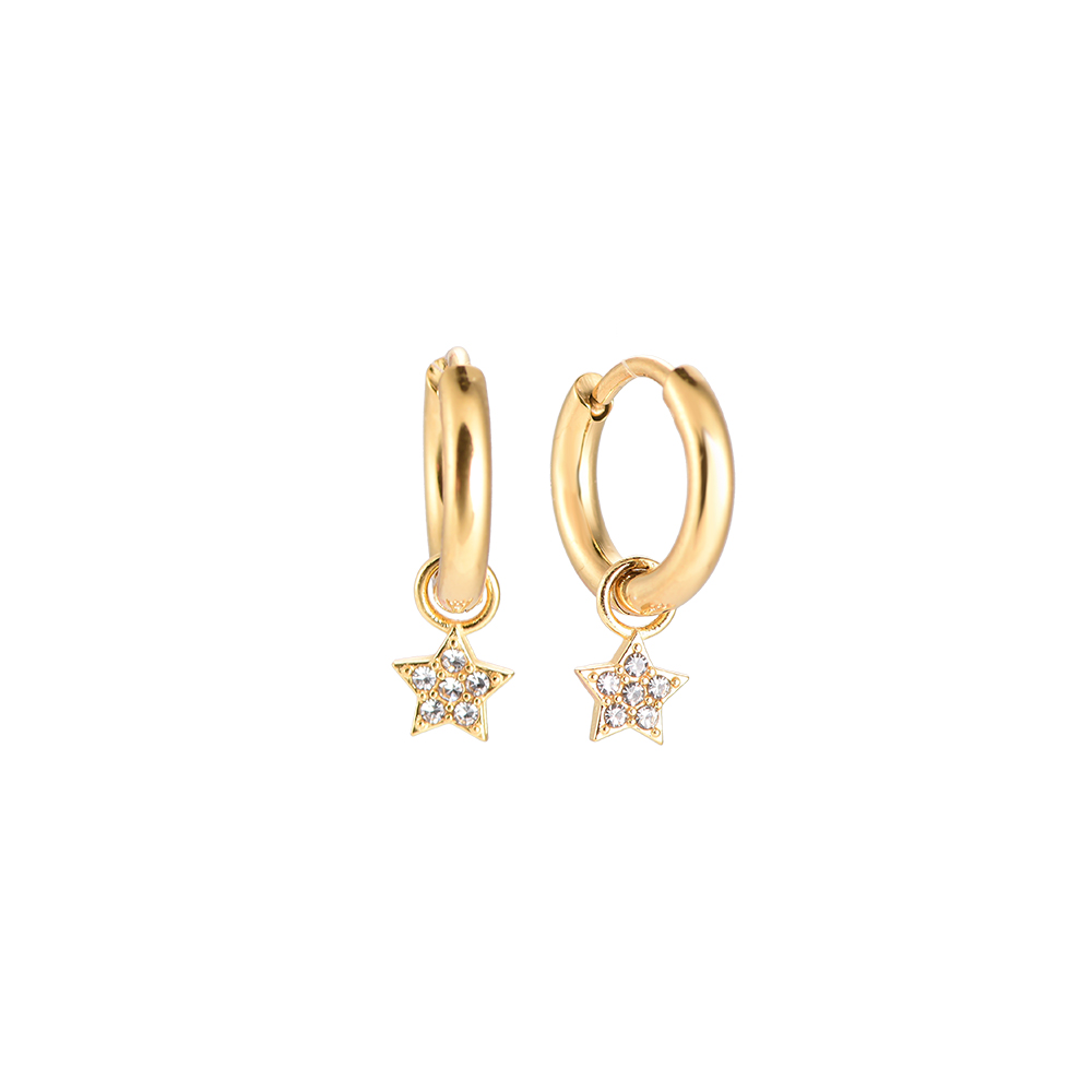Twinkle Star Diamond Stainless Steel Earring