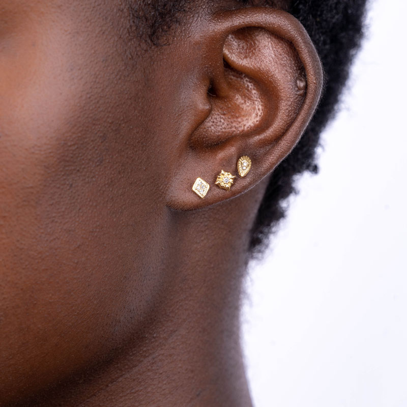 Pear Shaped Stainless Steel Earrings