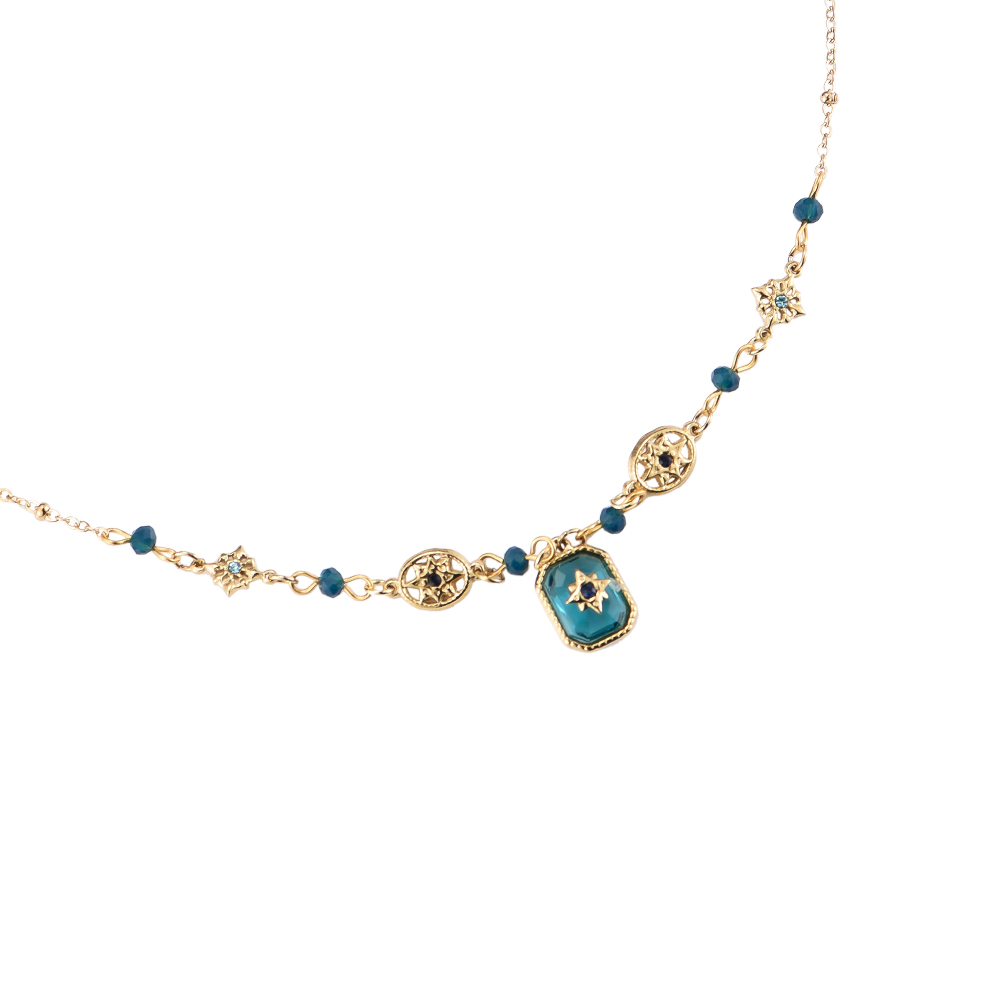 Aqua Stellaris Stainless Steel Necklace