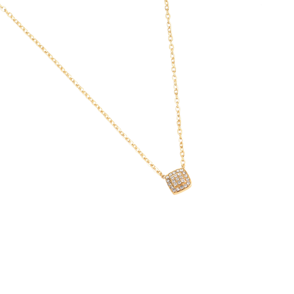 Tildo Shinging Square Stainless Steel Necklace