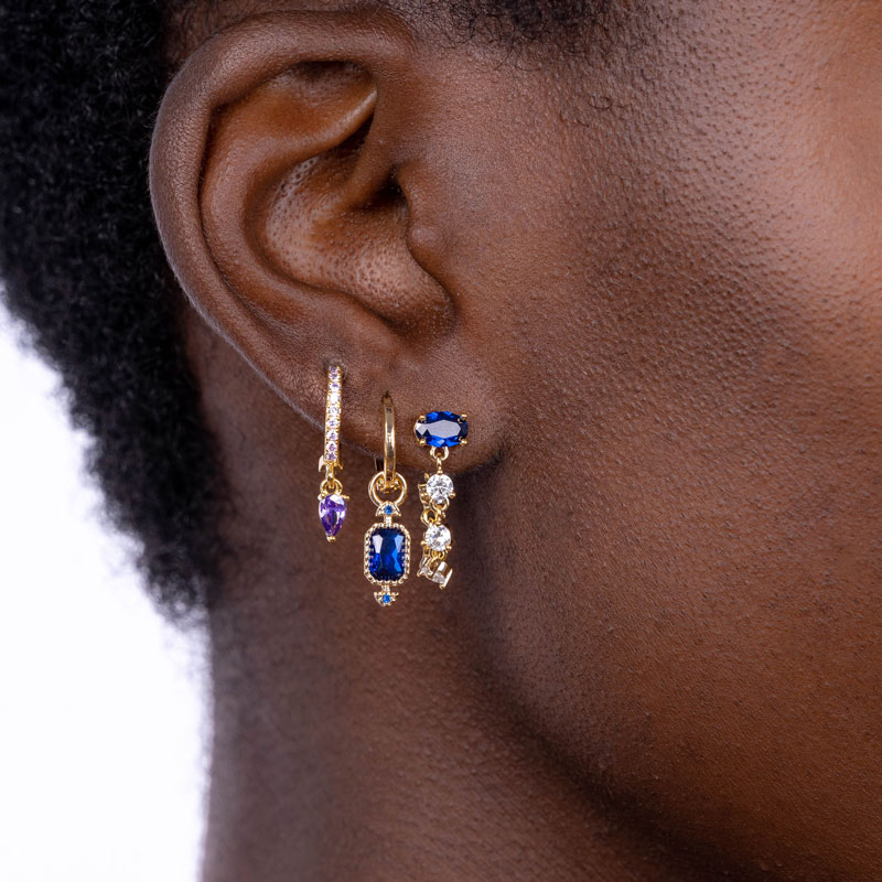 Penny Cube Plated Earrings