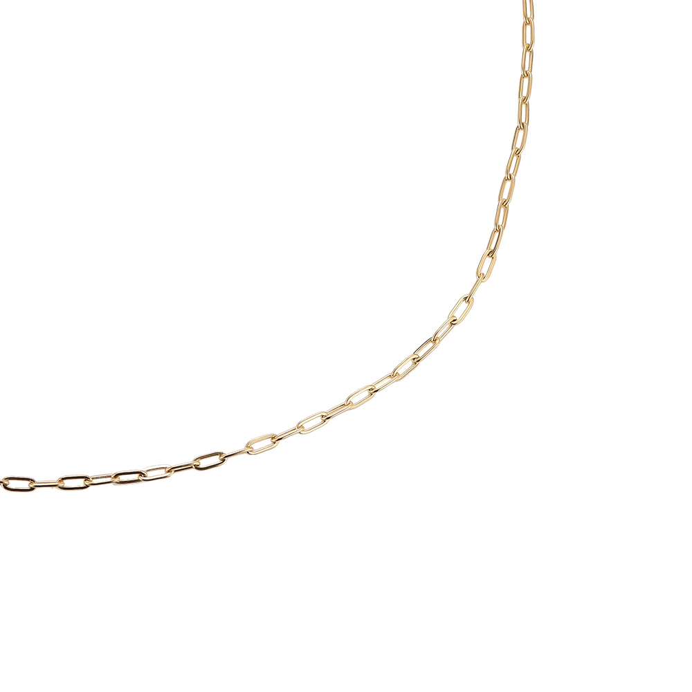 Elongated Link Stainless Steel Necklace