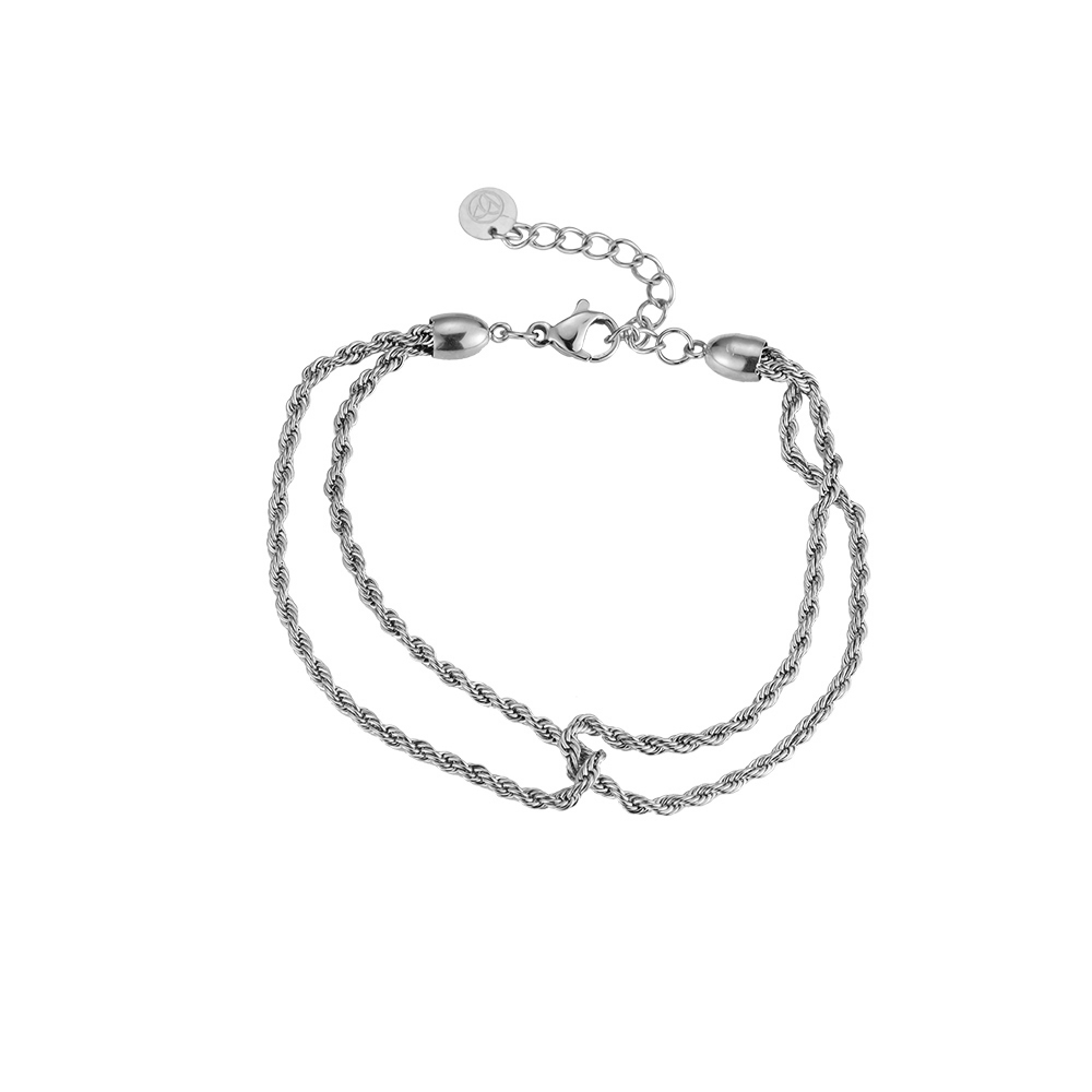 Twisting Chain Hug Stainless Steel Bracelet