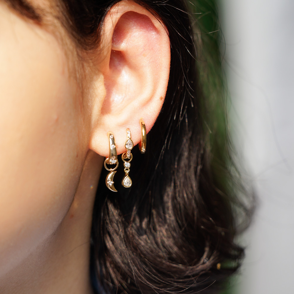 Sofia New Moon Plated Earrings