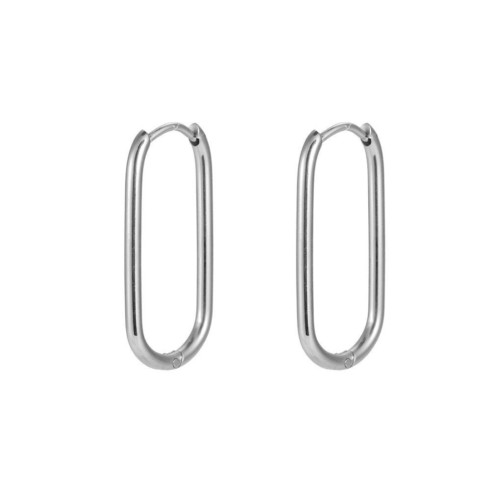2.8 cm Simple Square Stainless Steel Earring