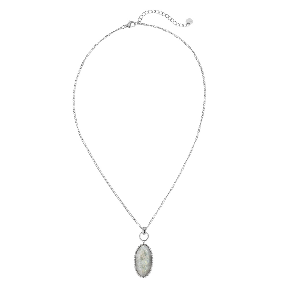 Mysterious Labradorite Stainless Steel Necklace