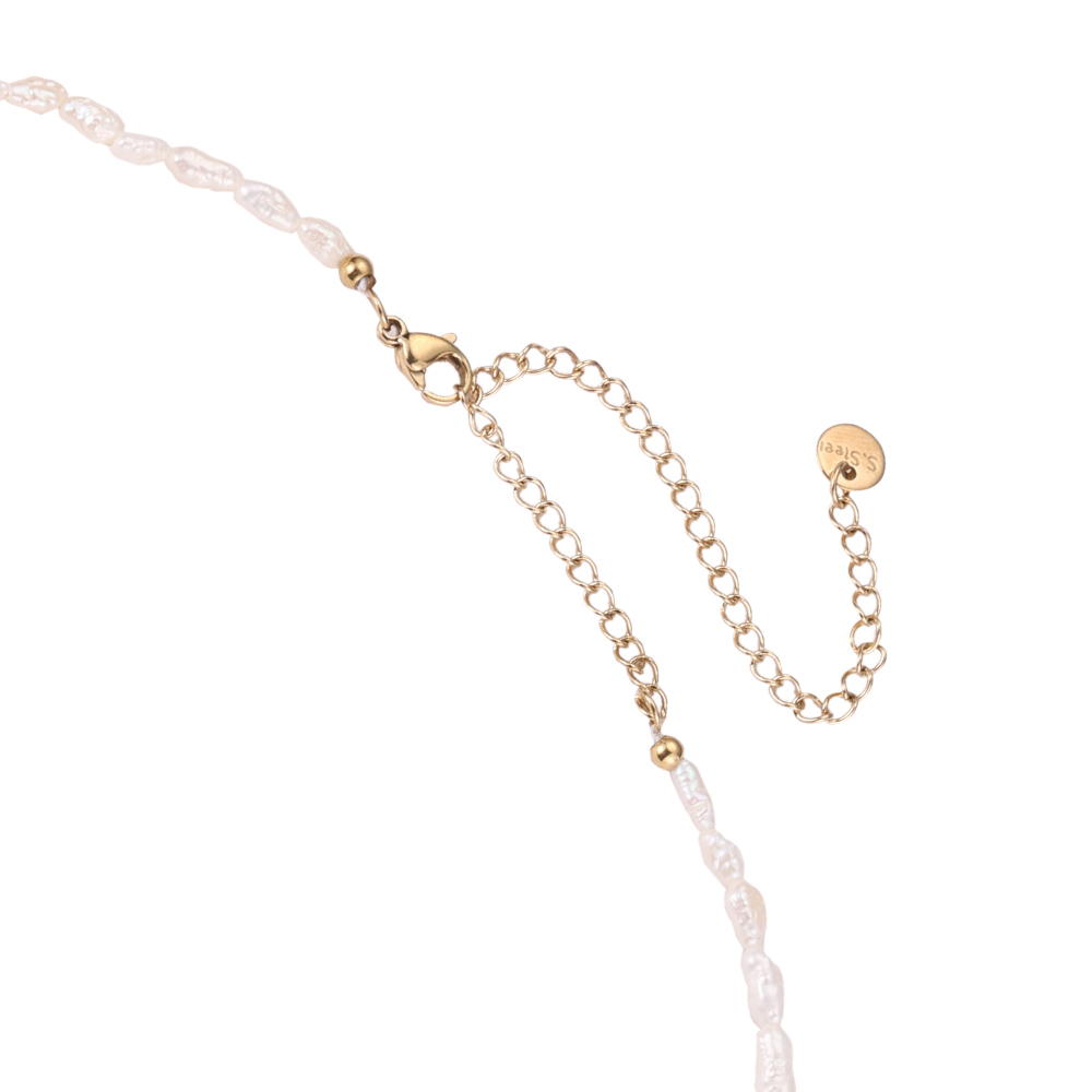 Pearl Krispies Stainless Steel Necklace