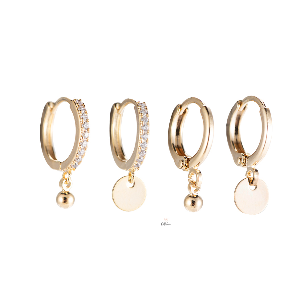 Gold-plated Earring Set No.1