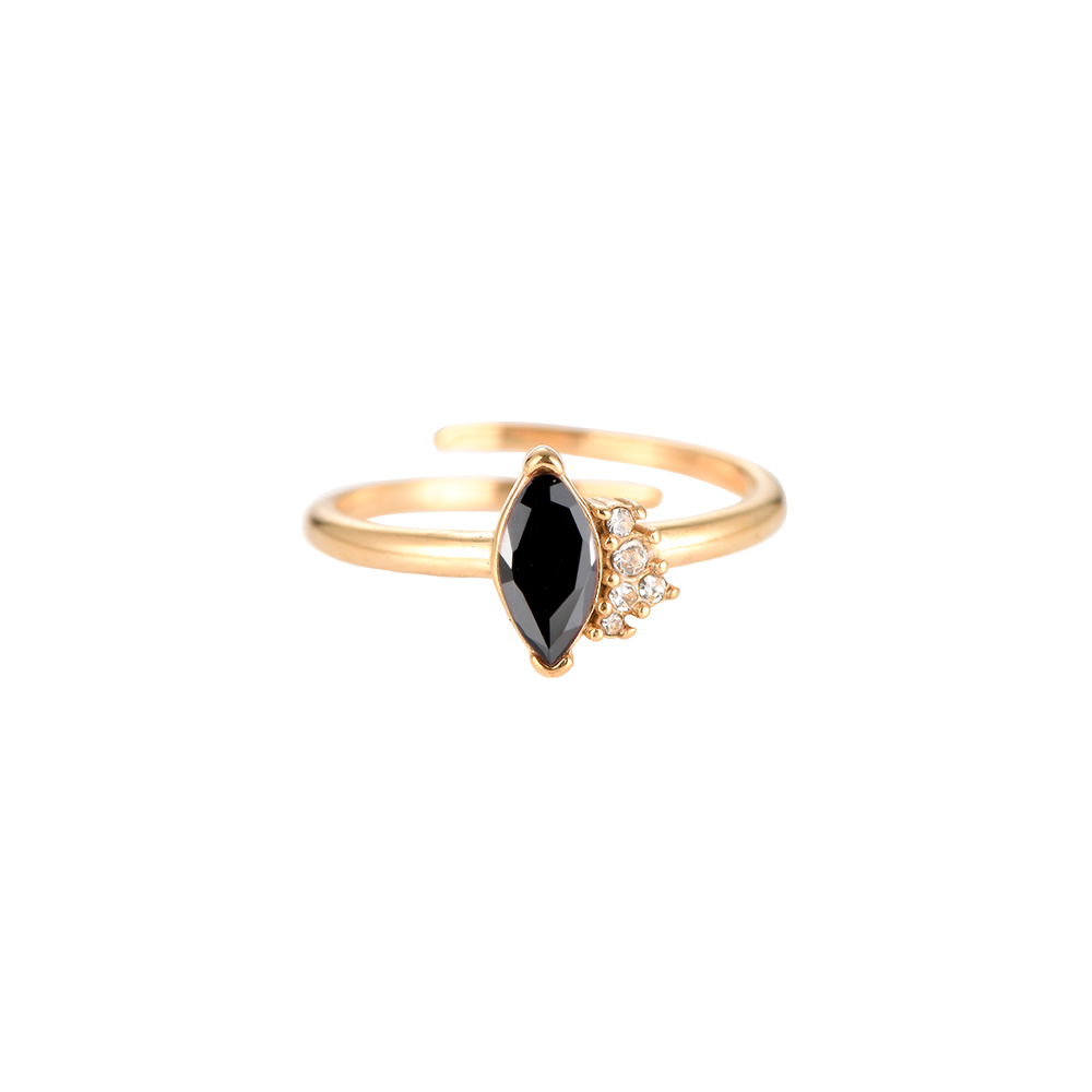 Serena Oral Diamond Stainless Steel Ring