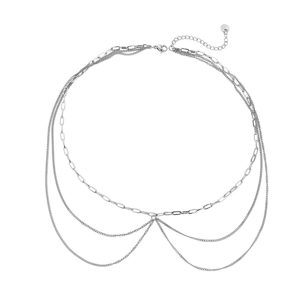 Intertwined Multilayer Stainless Steel Necklace