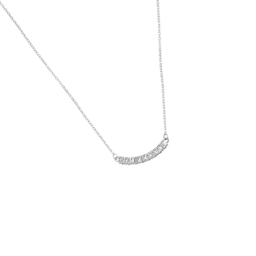 Diamond Crunch Stainless Steel Necklace
