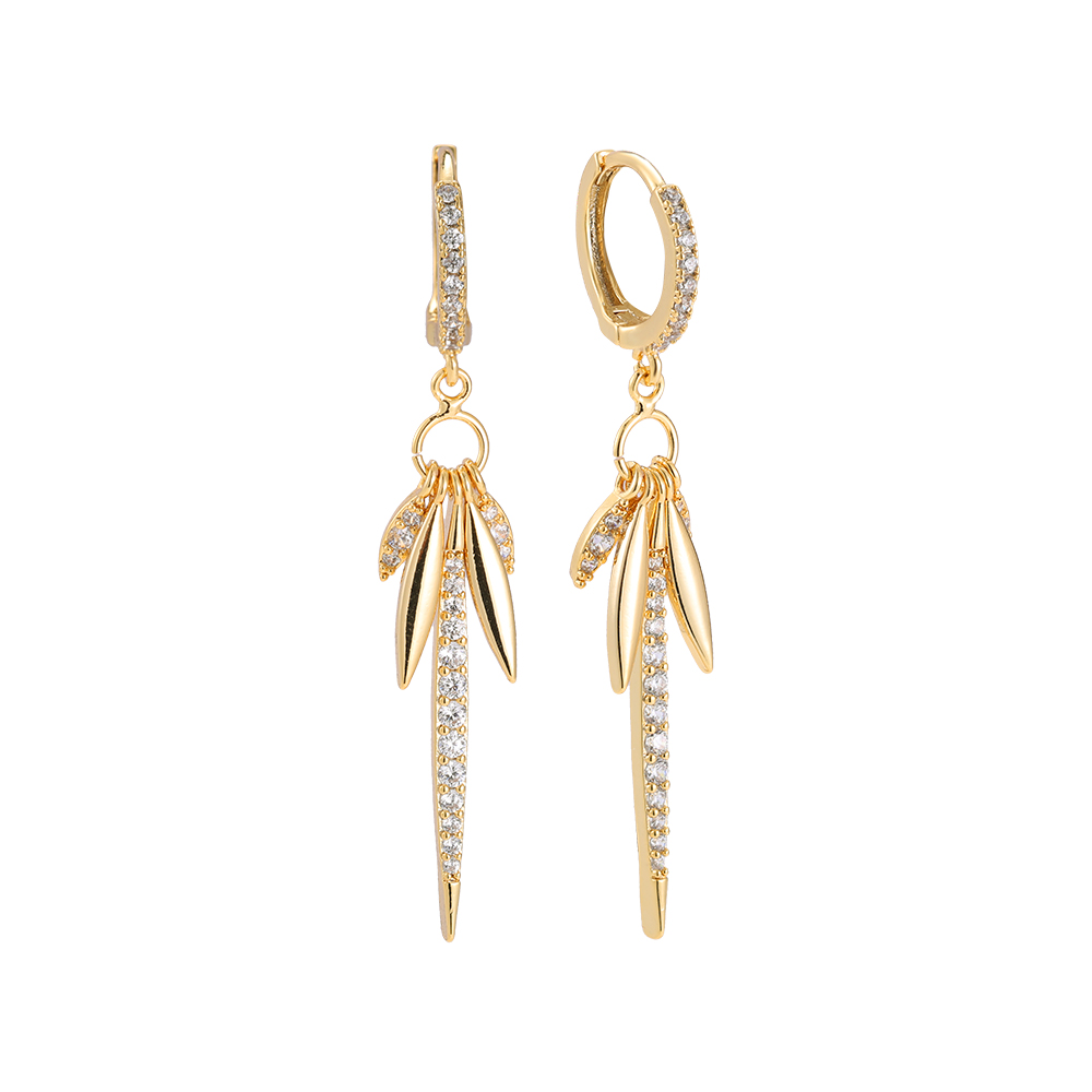 Glücksblätter Gold-plated Earrings