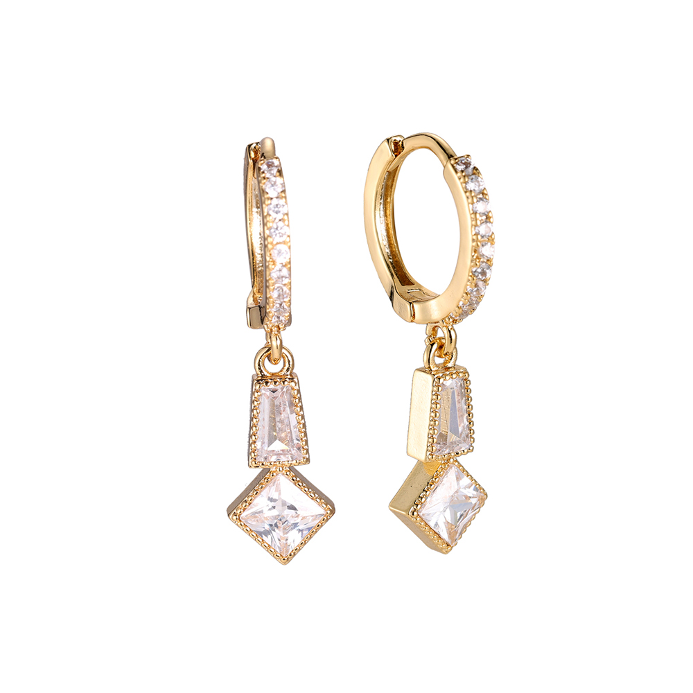 Miracle Tower Diamond Gold-plated Earrings