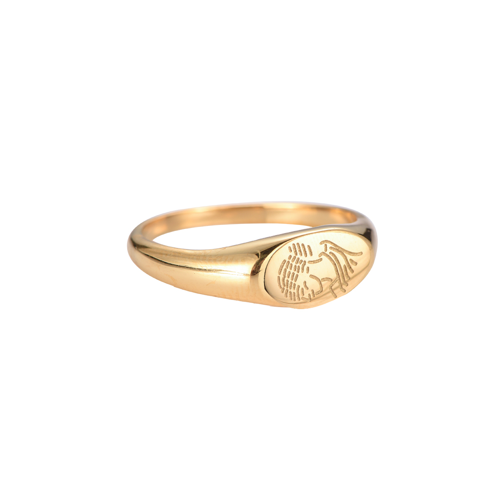 Roman Design Edelstahl Ring