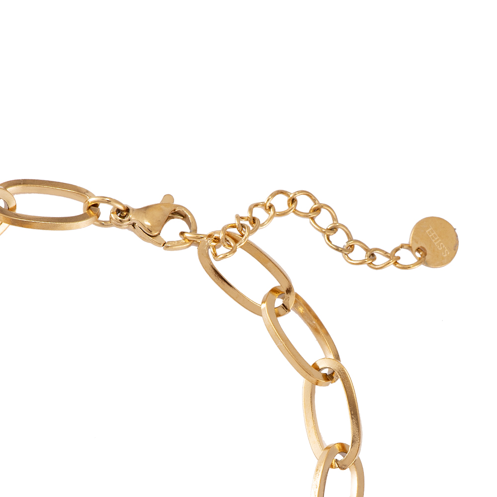 Spakle Hexagon Chain Stainless Steel Bracelet
