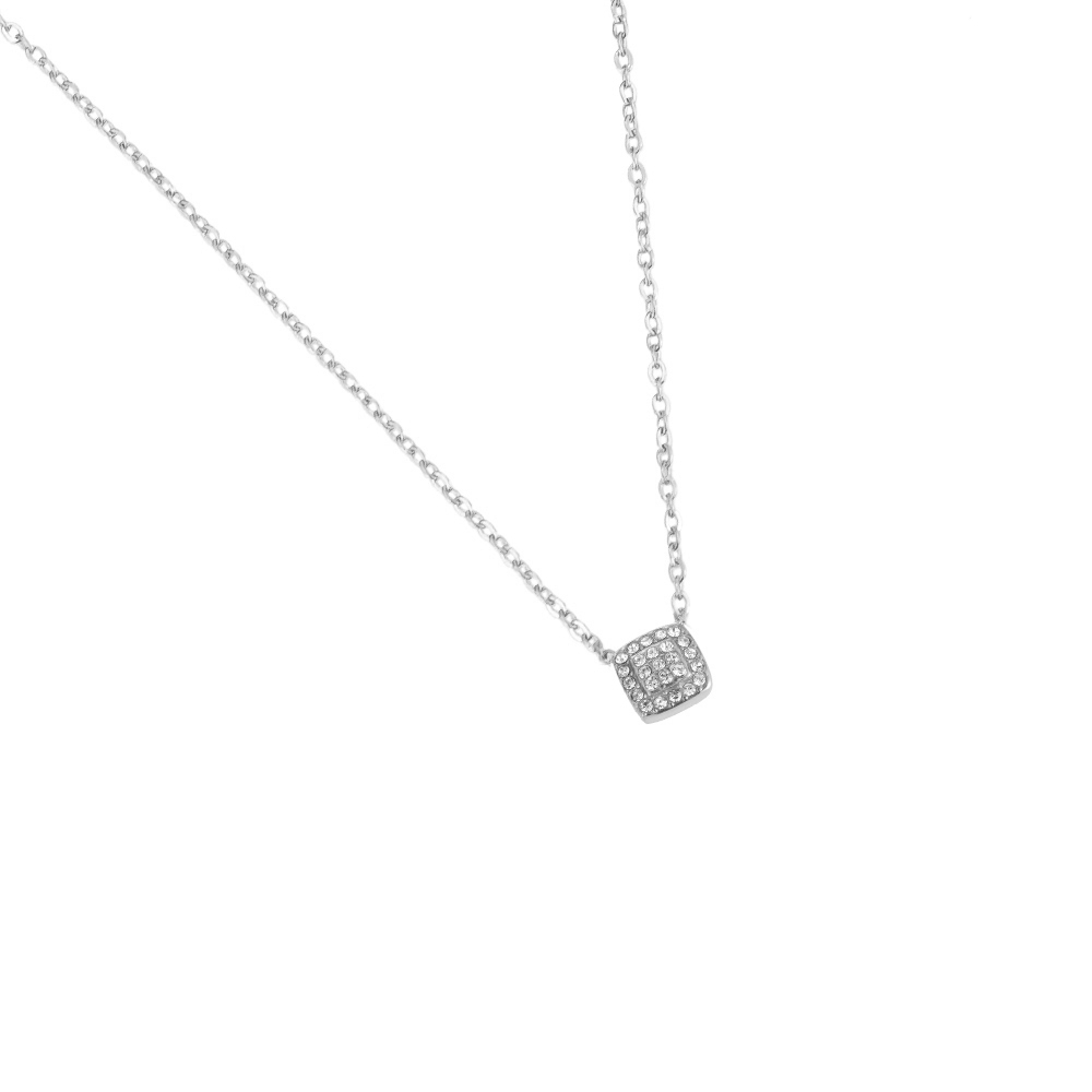 Tildo Shinging Square Stainless Steel Necklace