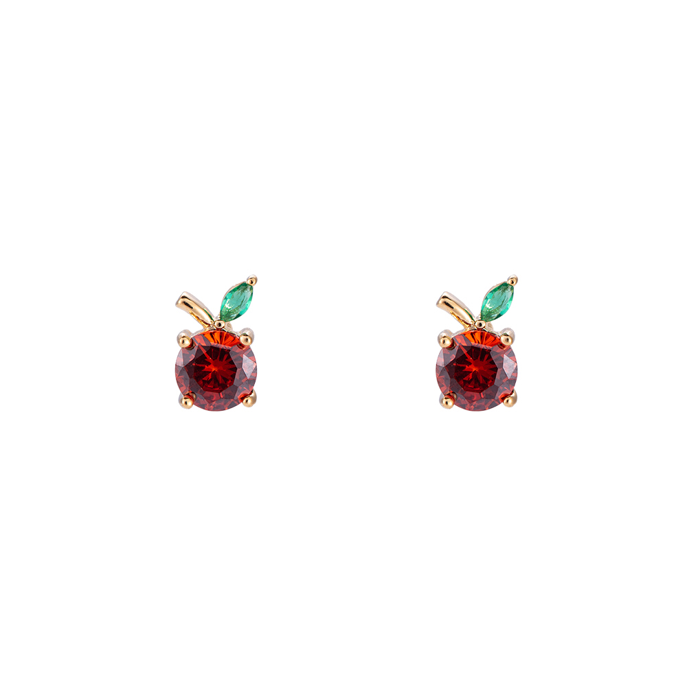Red Apple Plated Earring