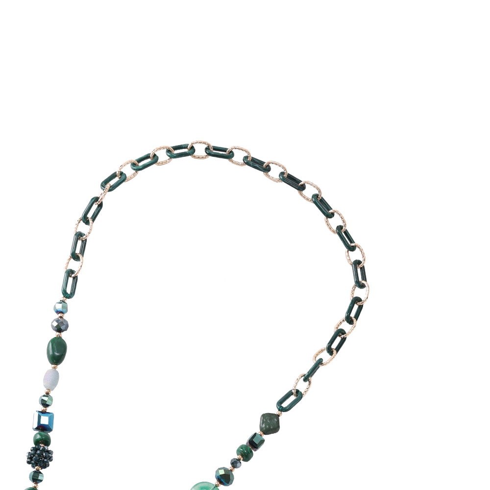 Round Mosaic Tassels Halskette