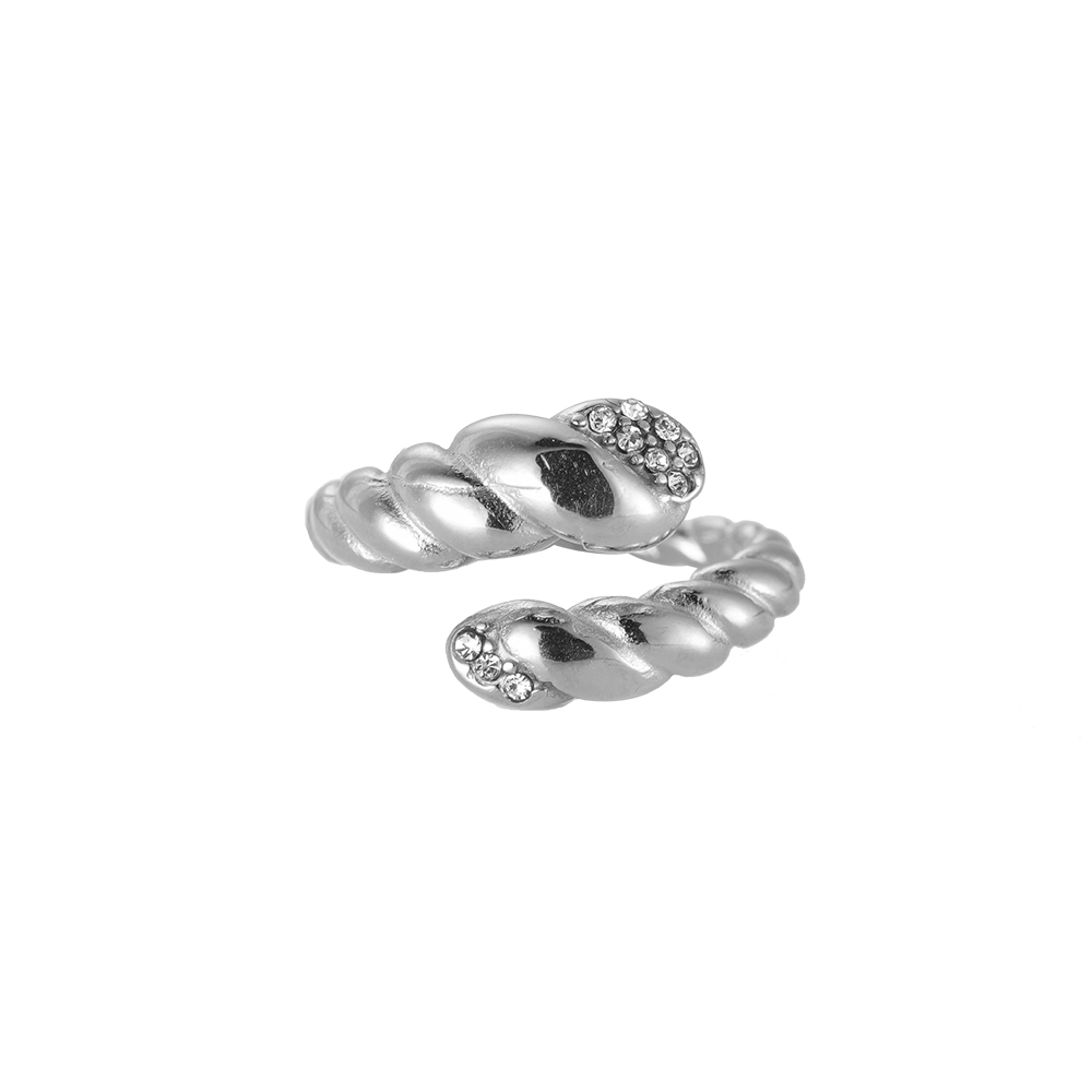 Chunky Twist Stainless Steel Ring