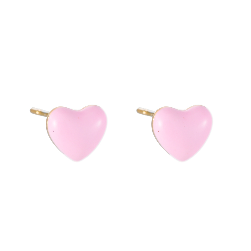 Enamel Heart Plated Earring