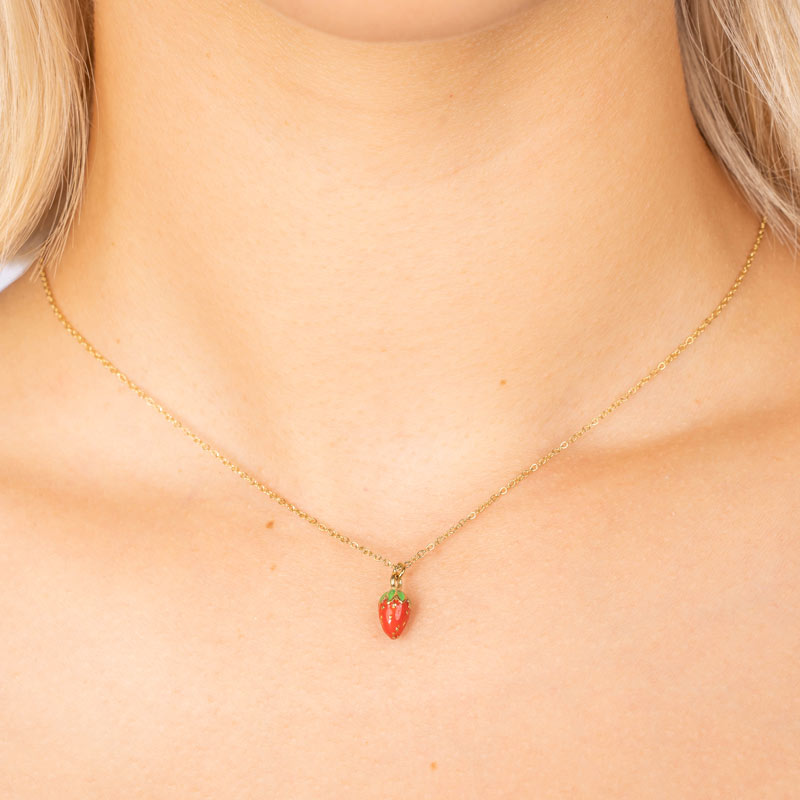 Little Strawberry Stainless Steel Necklace