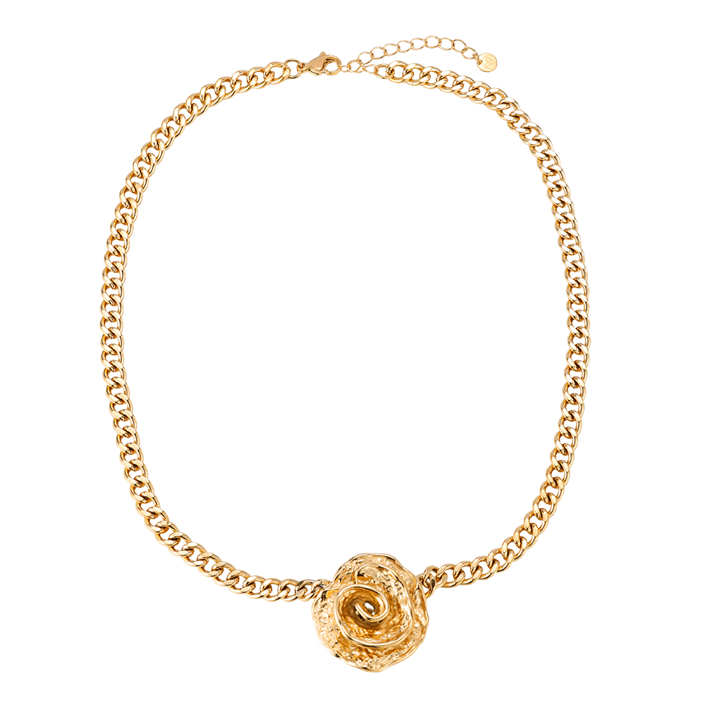 Elegant Blume Stainless Steel Necklace