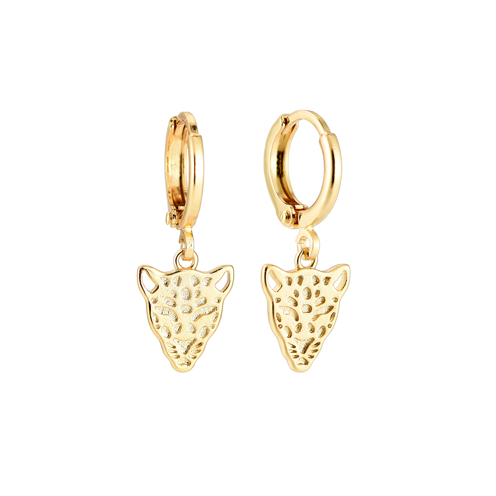 Beware Leopard Gold-plated Earrings