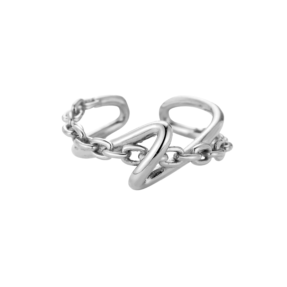 Chained Contortion Edelstahl Ring