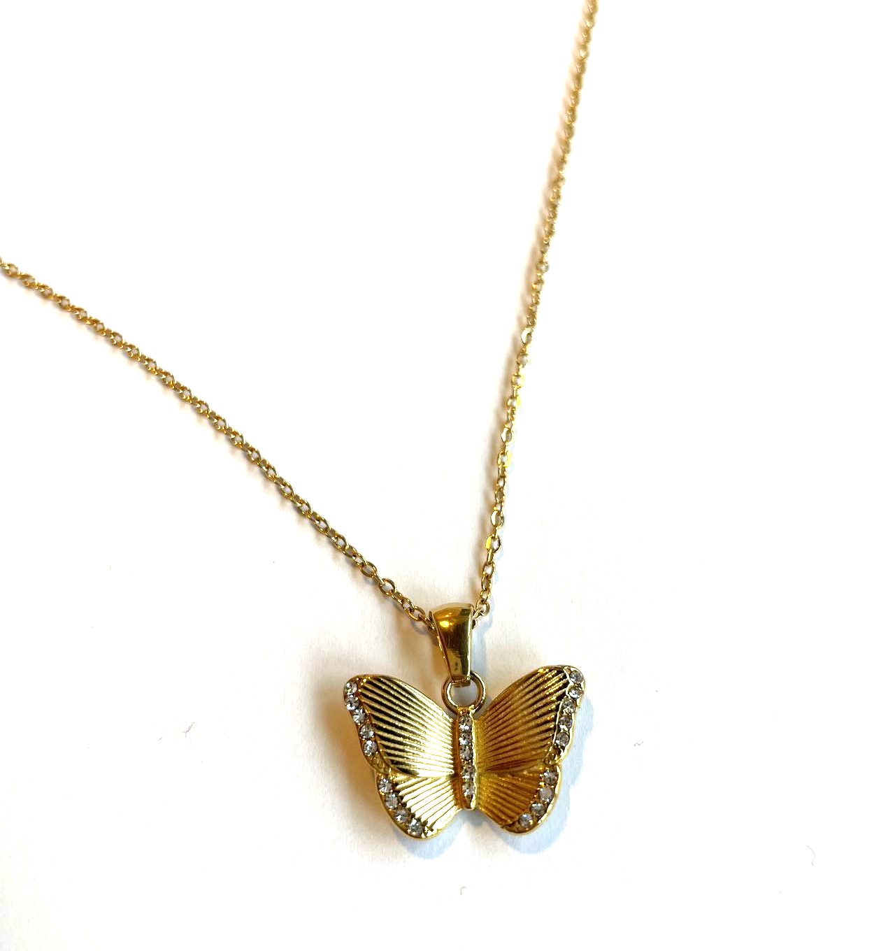 Schöne Schmetterlinge Stainless Steel Necklace
