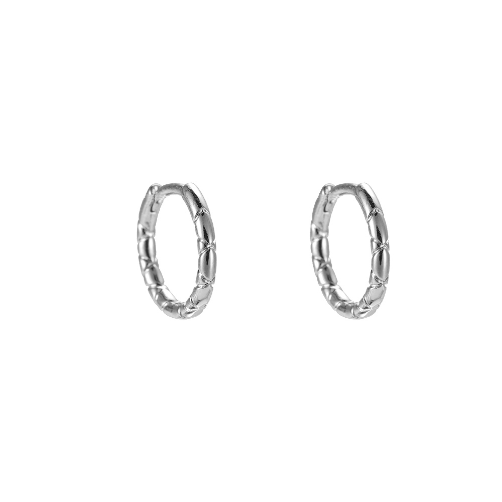Engraved Hoop Plated Earrings Style No.1