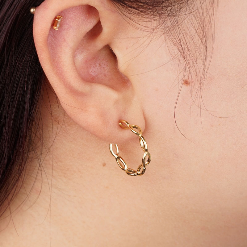 Chain Loop Stainless Steel Earrings