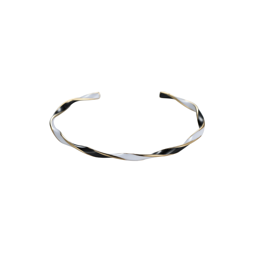 Enamel Twist Style 3 Stainless Steel Bracelet