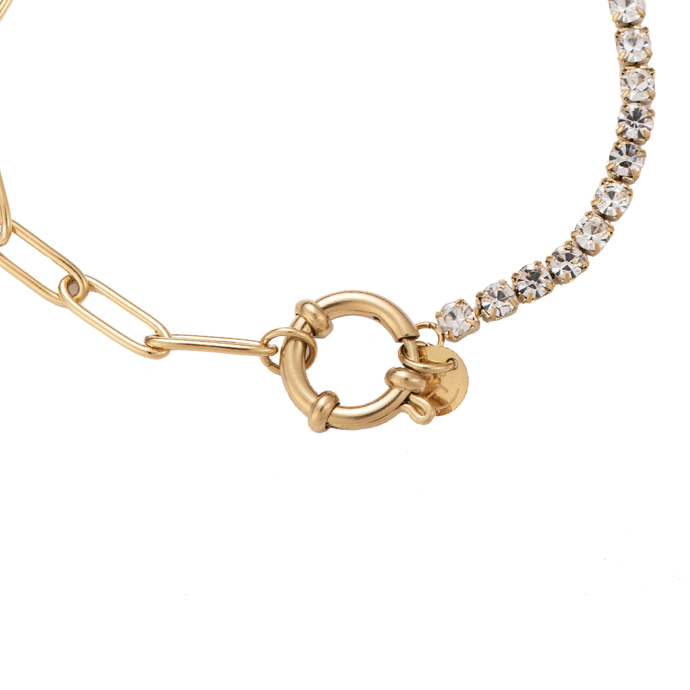 Chain & Diamonds Edelstahl Armband