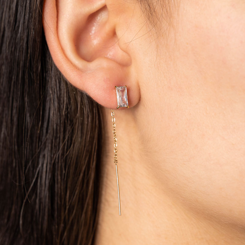 Terra Diamond Stainless Steel Earrings