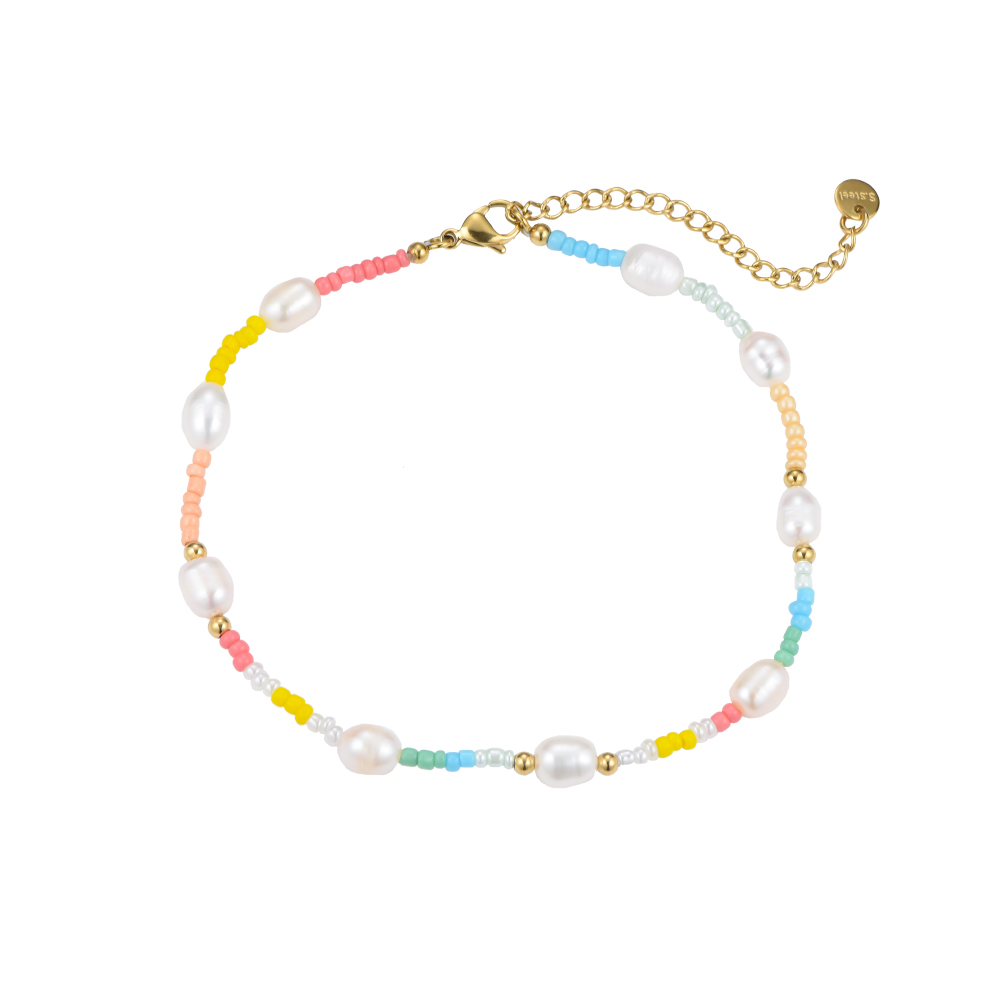 Sunset Pearl Anklet