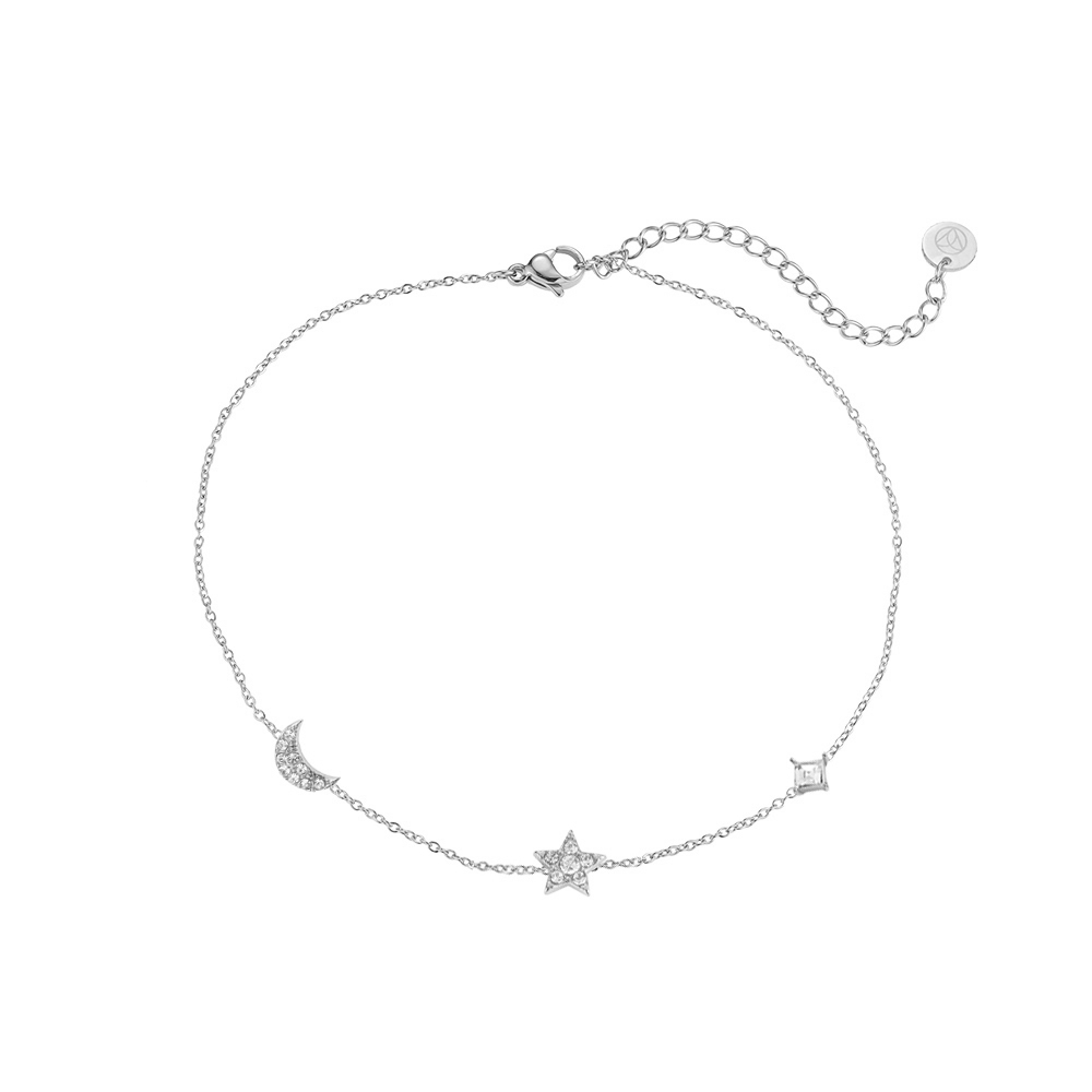 3 Nightsky Shapes Stainless Steel Anklet