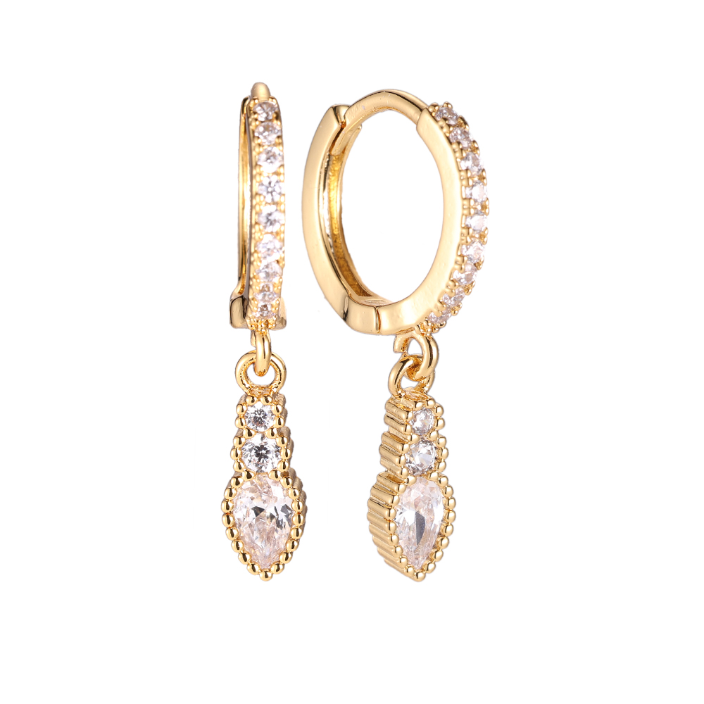 Diamond Lightbulb Gold-plated Earrings