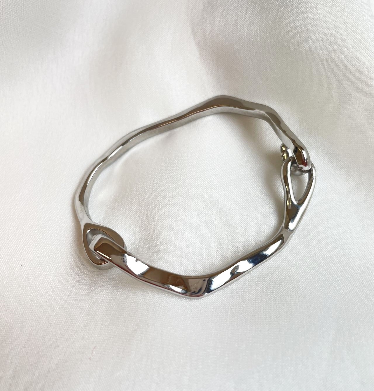 Irregular Form Stainless Steel Bracelet
