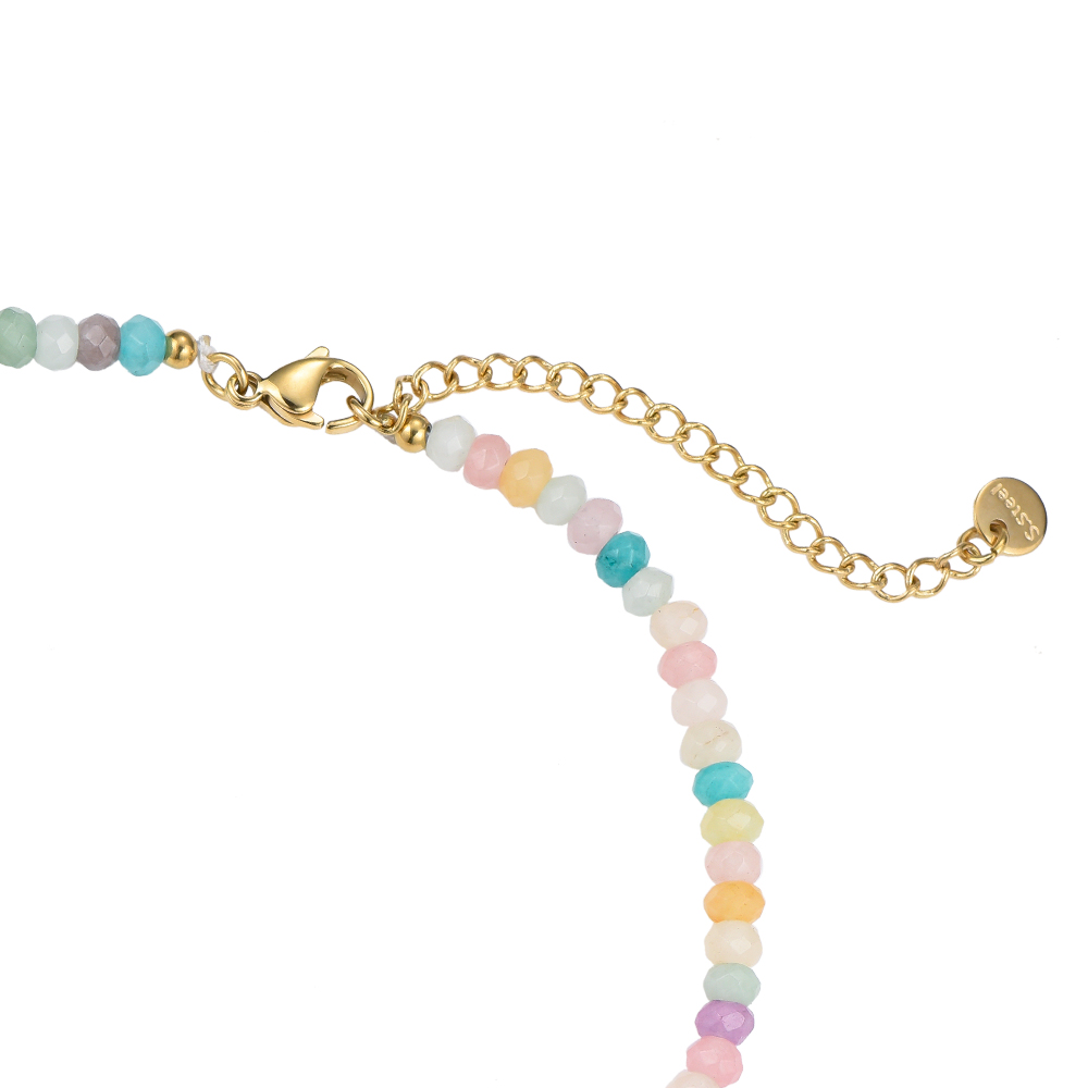 Colorful Stones & 1 Pearl Anklet