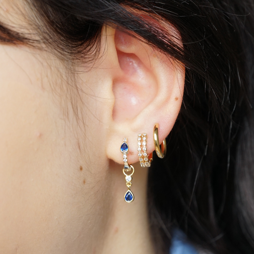 Demi Tiny Diamonds Plated Earrings