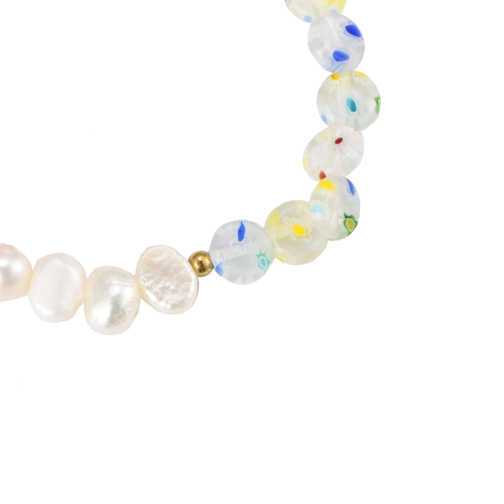 Augusta Half Beads Half Pearl Bracelet