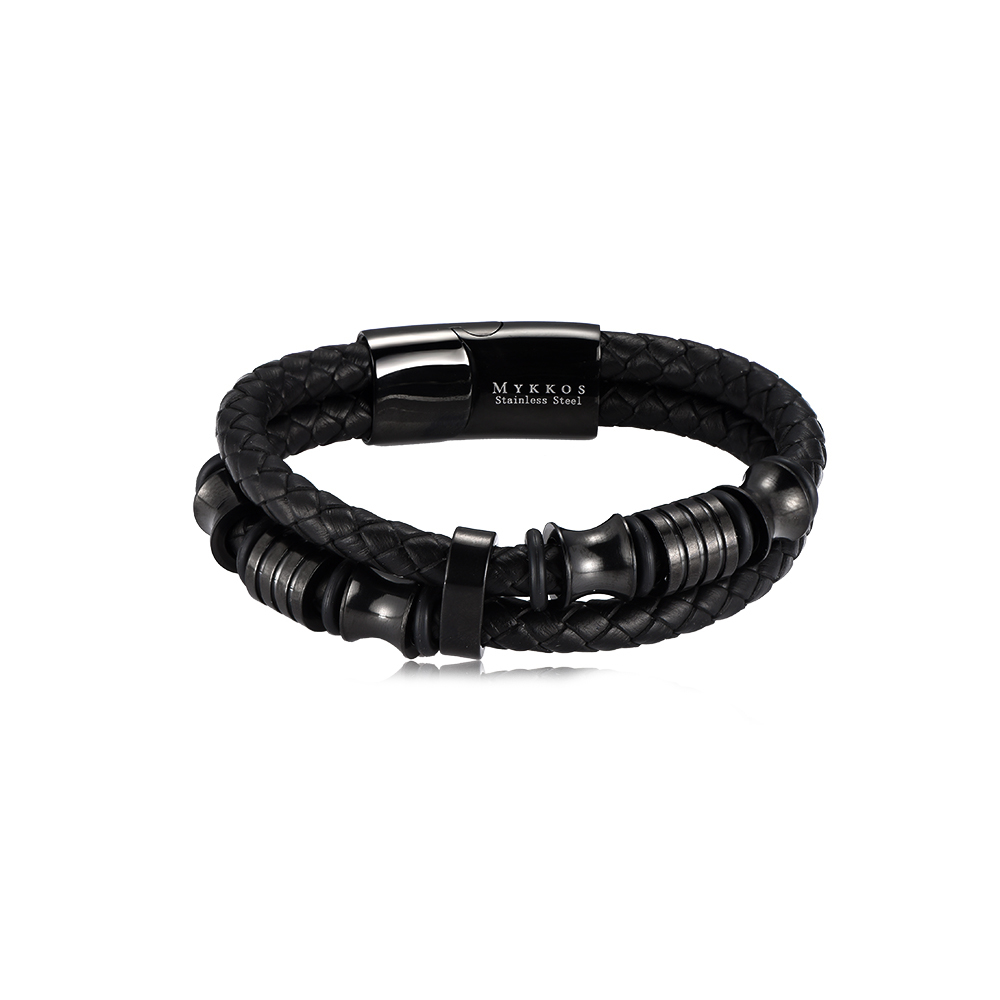 Conny Stainless Steel Leather Bracelet