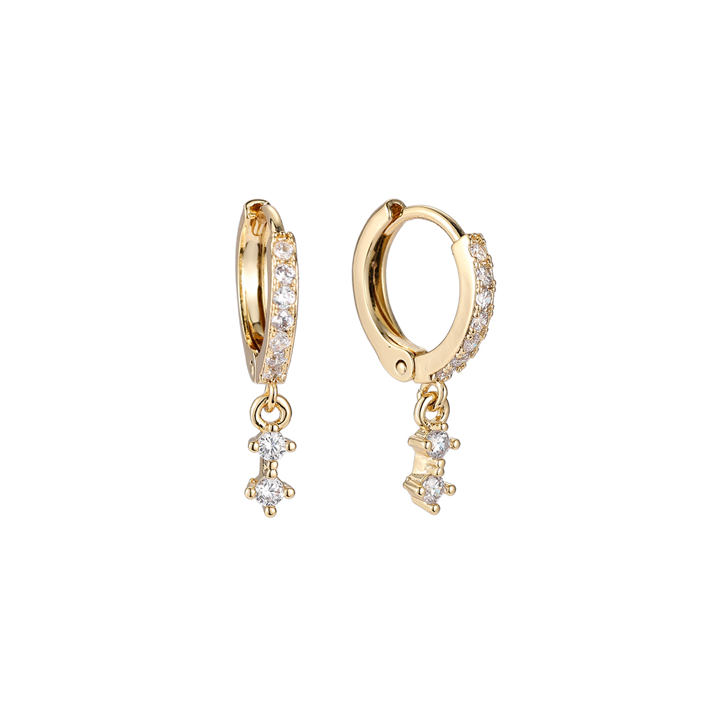 Parting Duo Diamonds vergoldete Earrings