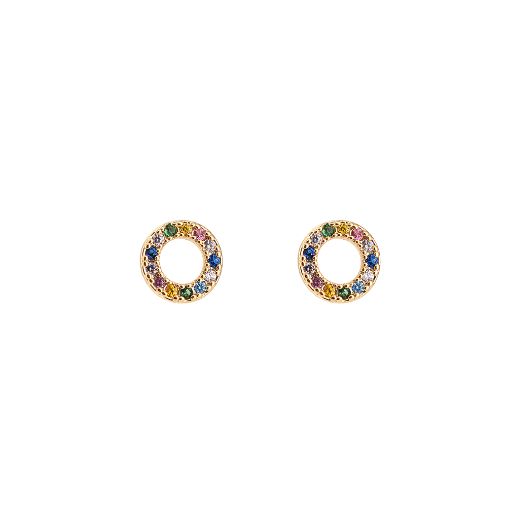 Shining Ring Plated Earring Color Edition