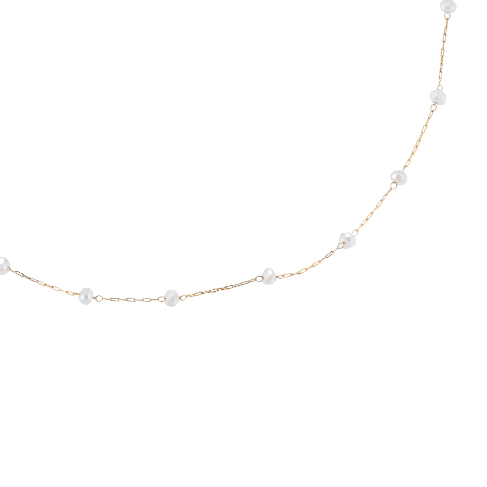 Glittering White Crystal Stainless Steel Necklace