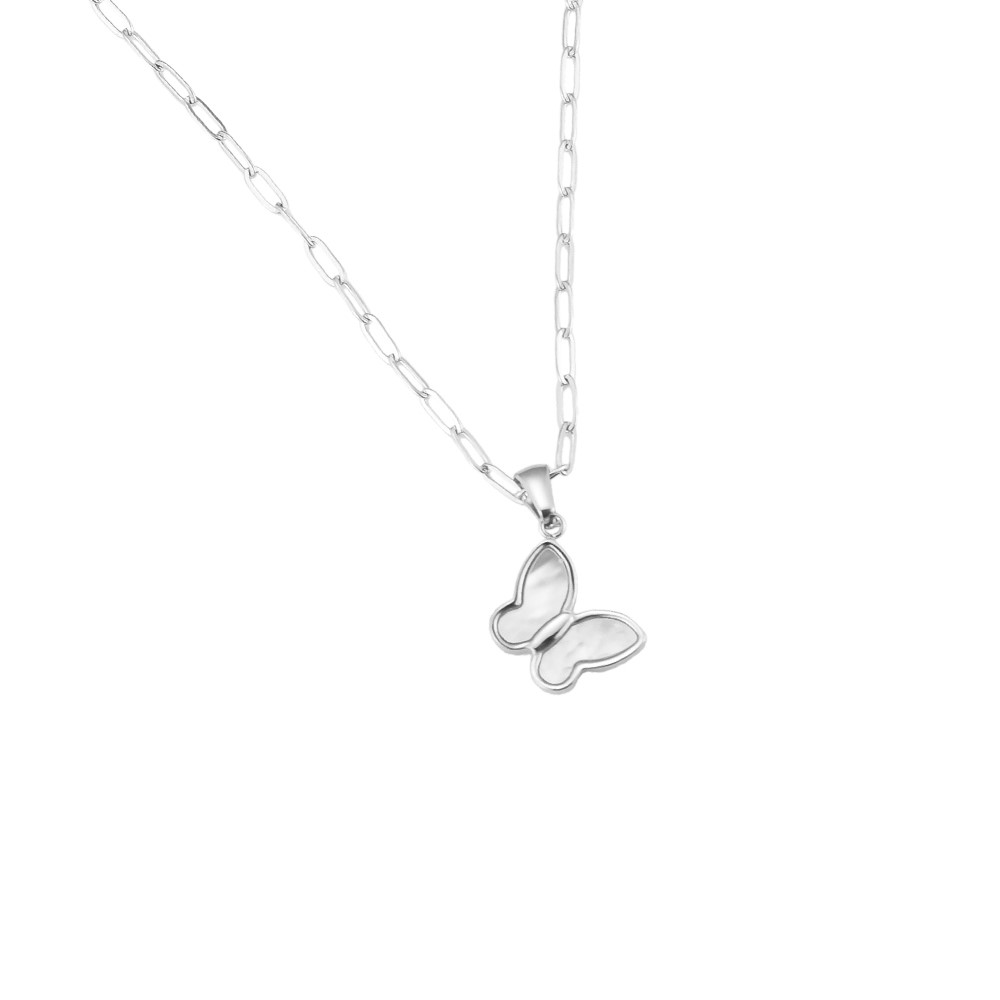 Fleeting Butterfly Stainless Steel Necklace
