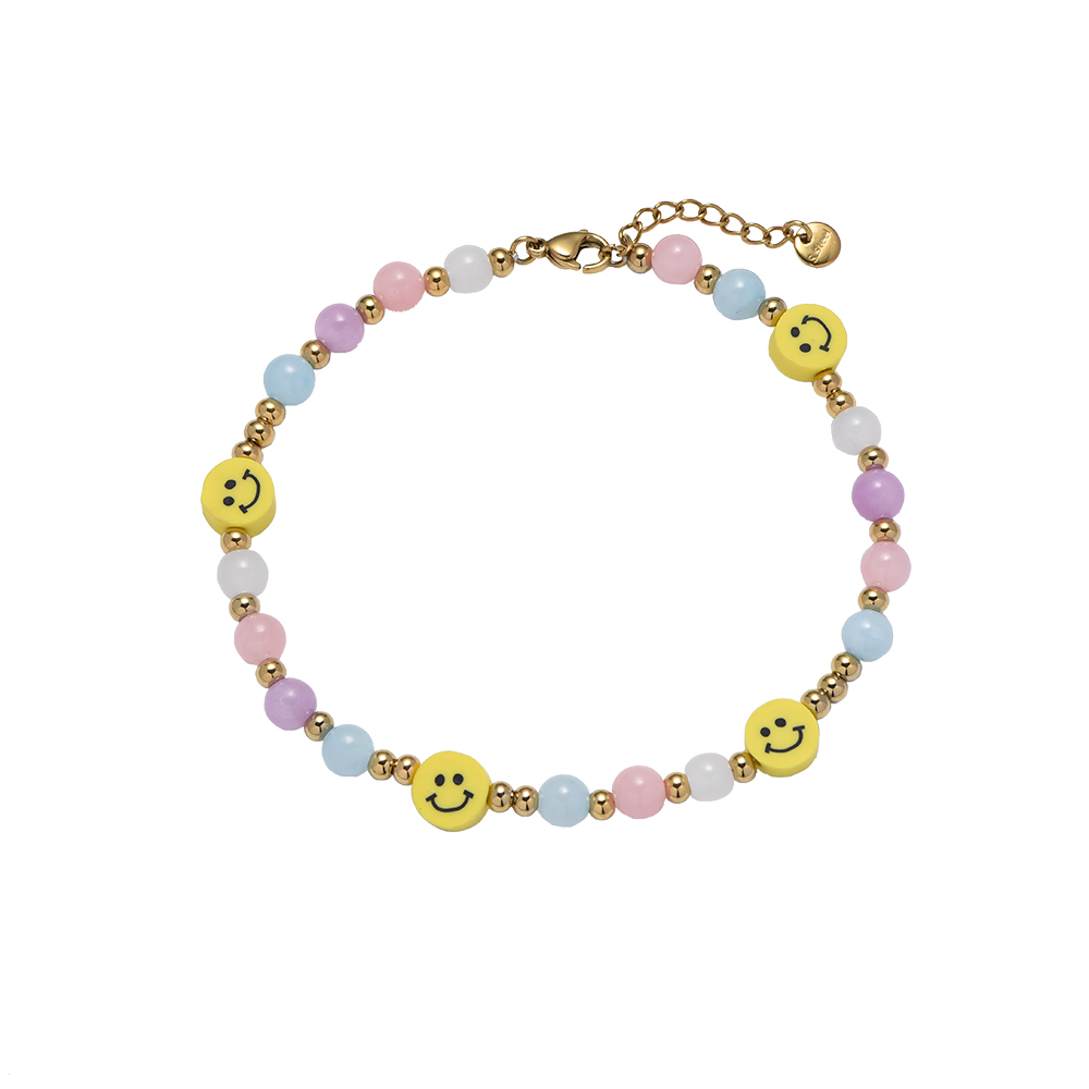 Pastel Color Beads Fußkette 